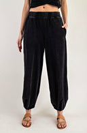 Solid Pocket Balloon Jogger Sweat Pant