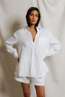 Perfect White Tee linen oversized button down