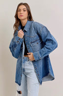 Hidden Medium Dark Oversized Western Shirt