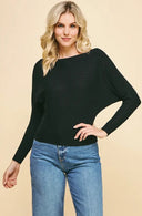Dolman Sleeves Sweater Black