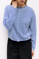 Two-Toned Blue Short Sleeve Sweater