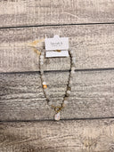 Farrah B Beaded Jasper and Pearl Necklace