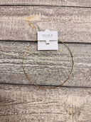 Farrah B Gold Wire Choker Charm Bar Necklace
