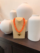 The Orange Heart Necklace