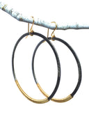 Wrap gunmetal/gold hoops