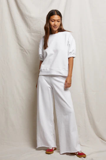 Cotton wide leg sweatpant