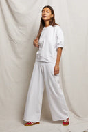 Cotton wide leg sweatpant