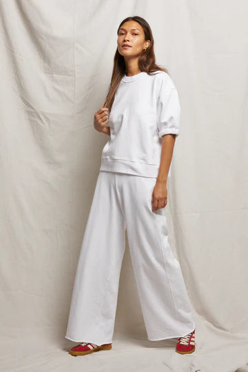 Cotton wide leg sweatpant