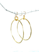 Gold hammered hoops