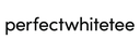 Black text 'perfectwhitetee' on a white background